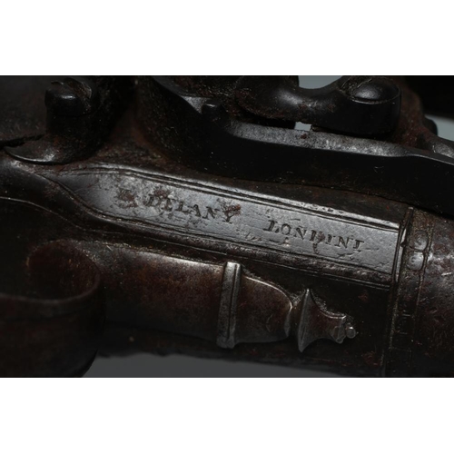 568 - A RARE FLINTLOCK PISTOL by Delany, London, the 3 1/4