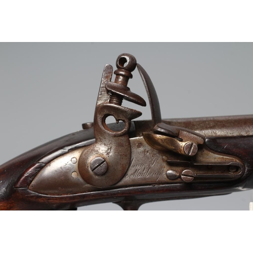 569 - A FRENCH MANUF FLINTLOCK PISTOL, with 5