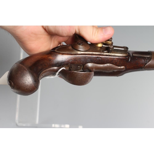 569 - A FRENCH MANUF FLINTLOCK PISTOL, with 5