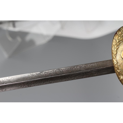 571 - A BAVARIAN COURT SWORD, c.1830, the 31 1/2