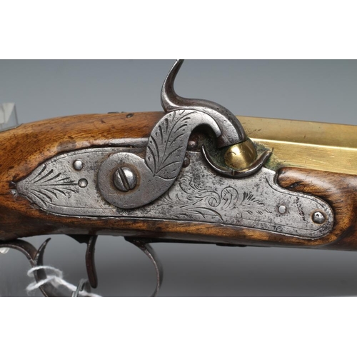 584 - A PERCUSSION PISTOL, 19th century, with 6