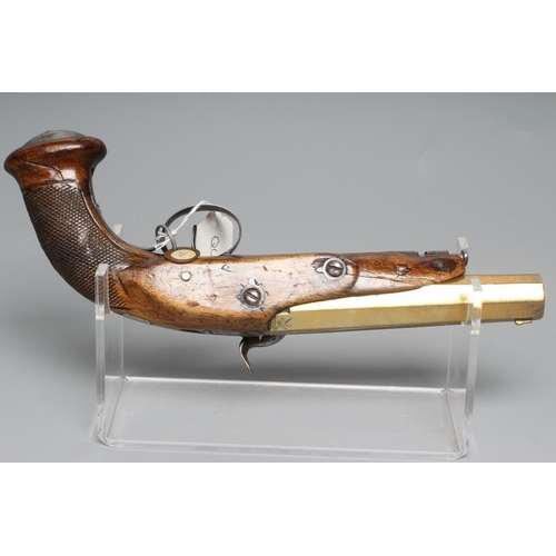 584 - A PERCUSSION PISTOL, 19th century, with 6