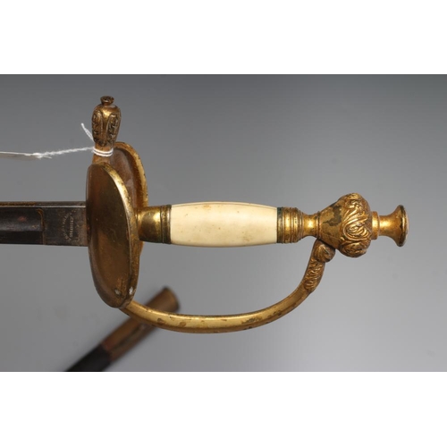 593 - A 1796 PATTERN INFANTRY OFFICER'S SWORD, the 32 1/2