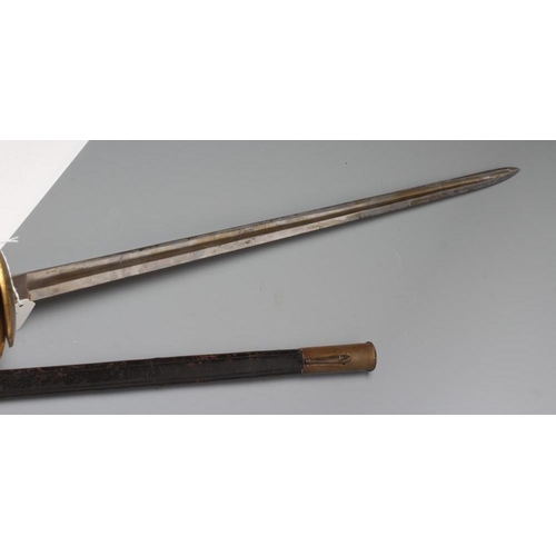 593 - A 1796 PATTERN INFANTRY OFFICER'S SWORD, the 32 1/2