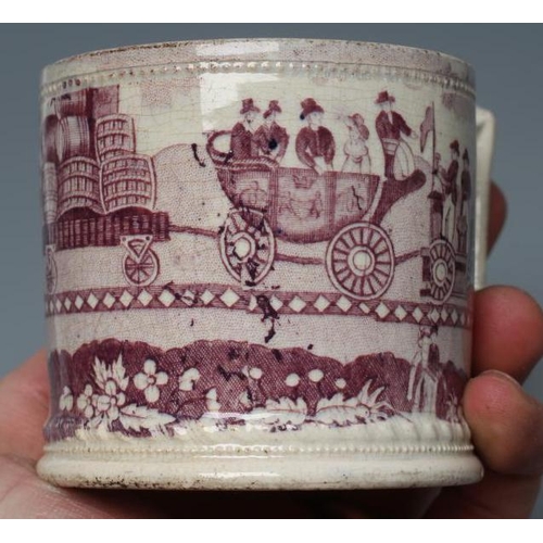 40 - OF RAILWAY INTEREST - two graduated Staffordshire pottery 