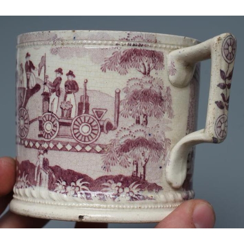 40 - OF RAILWAY INTEREST - two graduated Staffordshire pottery 