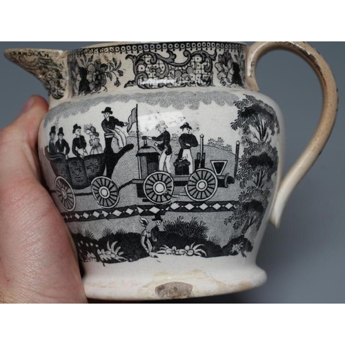 40 - OF RAILWAY INTEREST - two graduated Staffordshire pottery 