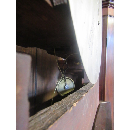 772 - A MAHOGANY DROP DIAL WALL TIMEPIECE by John Wood, Liverpool, c.1800, the single barrel movement with... 