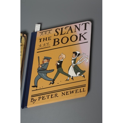 313 - PETER NEWALL - The Slant Book, N.Y., 1st ed. 1910, orig. oblique yellow pictoral boards with cloth s... 