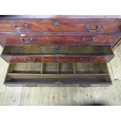 857 - A GEORGIAN MAHOGANY BUREAU BOOKCASE, third quarter 18th century, the moulded cornice with broken ped... 