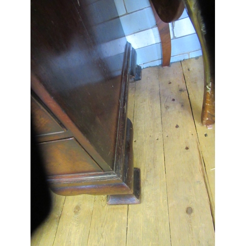 857 - A GEORGIAN MAHOGANY BUREAU BOOKCASE, third quarter 18th century, the moulded cornice with broken ped... 