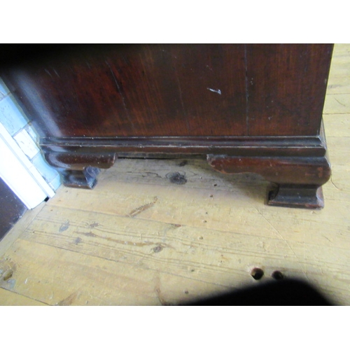 857 - A GEORGIAN MAHOGANY BUREAU BOOKCASE, third quarter 18th century, the moulded cornice with broken ped... 