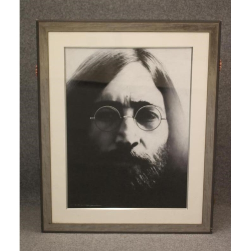 642 - E ANTHONY ORME (b.1945) Portrait of John Lennon, pastel en grisaille, signed, 42 1/2