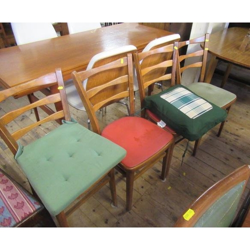 956 - SET OF FOUR RETRO KITCHEN CHAIRS