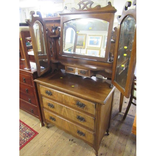 966 - WALNUT DRESSING CHEST