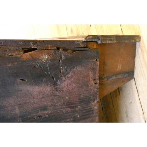 837 - A GEORGIAN WALNUT BUREAU, third quarter 18th century, the banded fallfront with stringing enclosing ... 