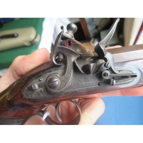 459 - AN IRISH FLINTLOCK PISTOL by Fowler, with 3 7/8