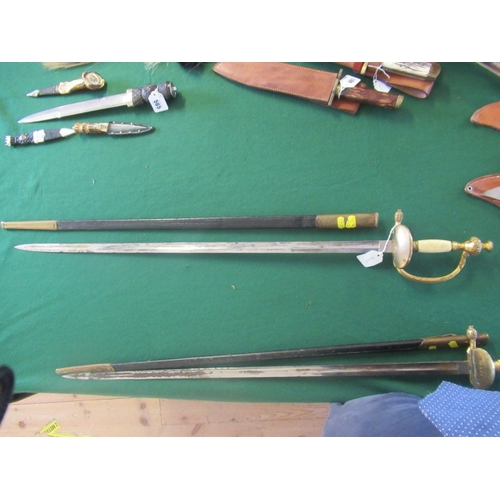 593 - A 1796 PATTERN INFANTRY OFFICER'S SWORD, the 32 1/2