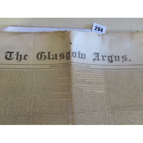 294 - ANTI-SLAVERY CRISIS  GREAT PUBLIC MEETING, In Dr Heughs Chapel, on Monday, April 16, 1838 From the... 