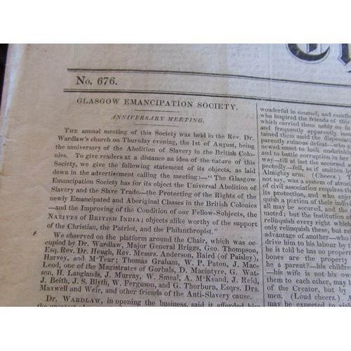 294 - ANTI-SLAVERY CRISIS  GREAT PUBLIC MEETING, In Dr Heughs Chapel, on Monday, April 16, 1838 From the... 