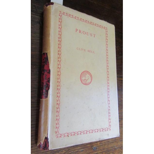 301 - HOGARTH PRESS, Clive Bell, Proust, 1928, 1st edition in jacket lacking chunks of the spine AND V Sac... 