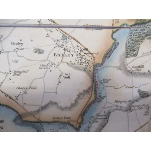 336 - MARTIN S.D., (early 19th century) Map of The County extending Ten Miles around Leeds, including Wake... 