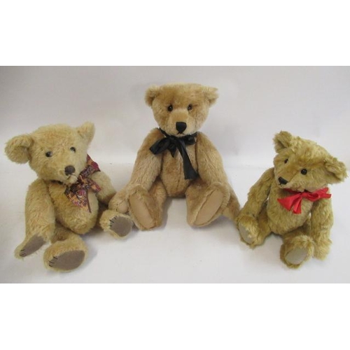 165 - Three collectors teddy bears, comprising an 18 1/2