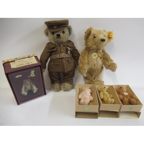 186 - Six teddy bears, comprising a 13 1/2