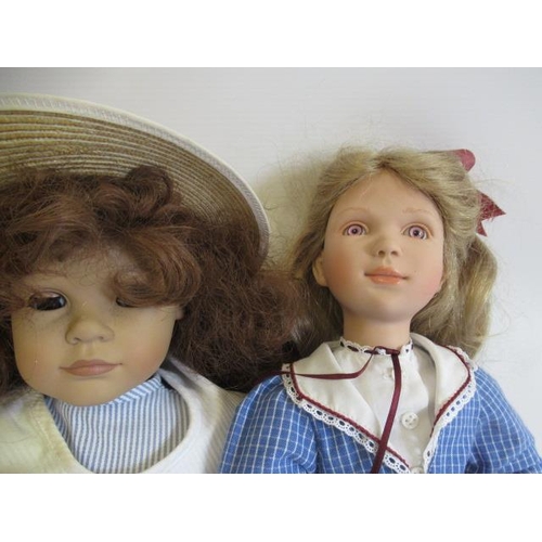 19 - Three collectors dolls, comprising a limited edition Sonja Hartmann doll, with bisque head and lower... 