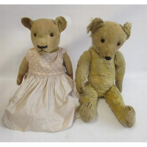 196 - Two English mid-war teddy bears, including a 21