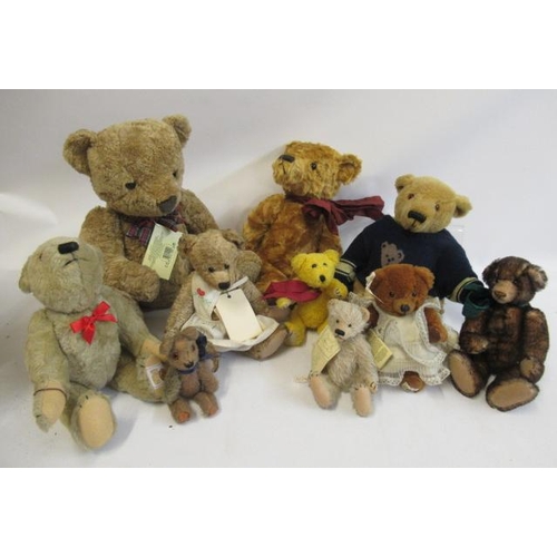 197 - Ten collectors bears, including a 17 1/2