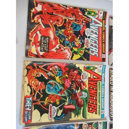 212 - 13 Marvel comics, comprising The Avengers no. 54, 94, 105 x2, 112, and 115, The Defenders no. 17, 24... 