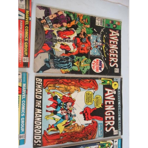 212 - 13 Marvel comics, comprising The Avengers no. 54, 94, 105 x2, 112, and 115, The Defenders no. 17, 24... 