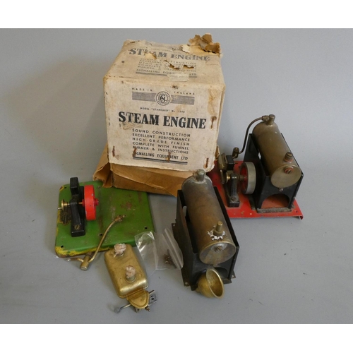 335 - Playworn S.E.L. small steam engines, one item disassembled, P (Est. plus 24% premium inc. VAT)