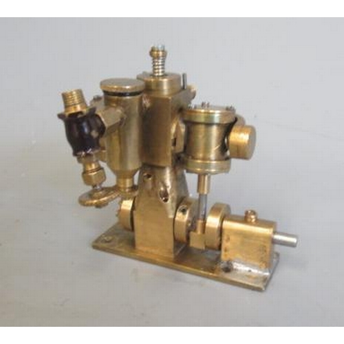 348 - Twin in line oscillating marine engine with lubricator and reversing valve, G-E (Est. plus 24% premi... 