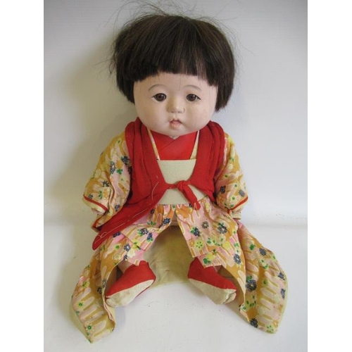 40 - Five Japanese dolls, all with composition heads, fixed eyes and national dress (Est. plus 24% premiu... 