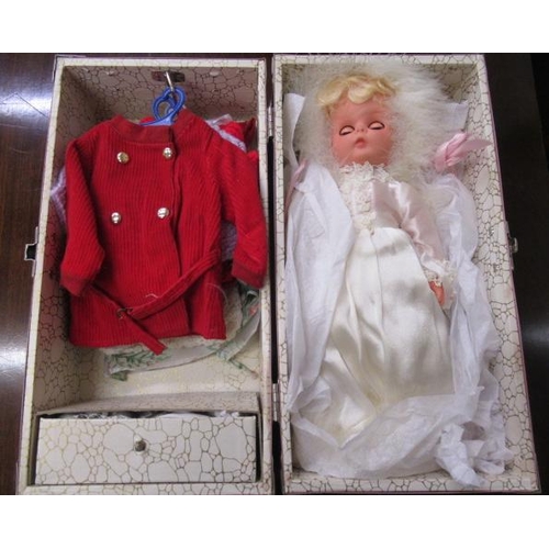 66 - Two trays of mixed vintage dolls, including two Roddy dolls and other mainly plastic and vinyl examp... 