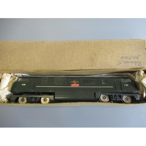 766 - Trix Trains B.R. green War Ship Class diesel locomotive Vanguard in repaired box, G (Est. plus 24% p... 