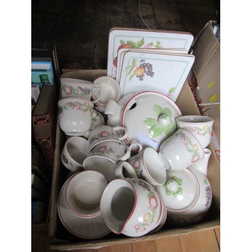 126 - BOX OF MATCHING DINNERWARE