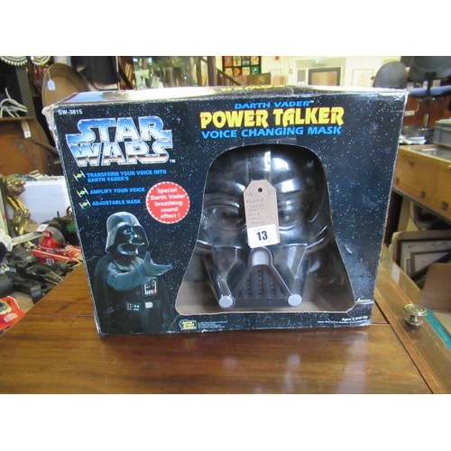 13 - BOXED DARTH VADER VOICE CHANGING MASK