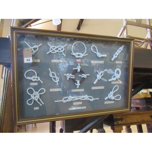 54 - FRAMED PIECES OF MARITIME KNOTS