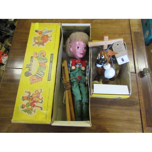 6 - TWO BOXED PELHAM PUPPETS