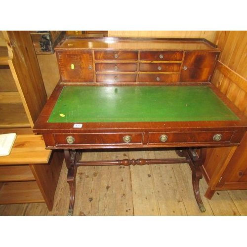 927 - LEATHER TOP WRITING DESK