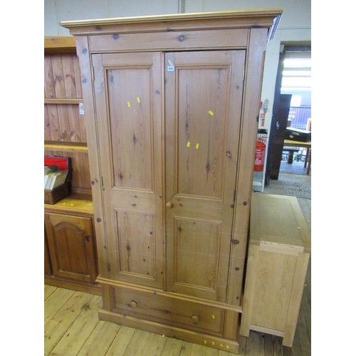 930 - PINE WARDROBE WITH DRAWER