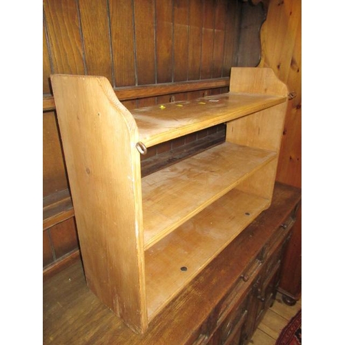 936 - PINE WALL SHELF UNIT