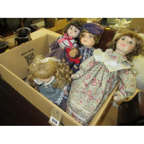 419 - BOX OF DOLLS