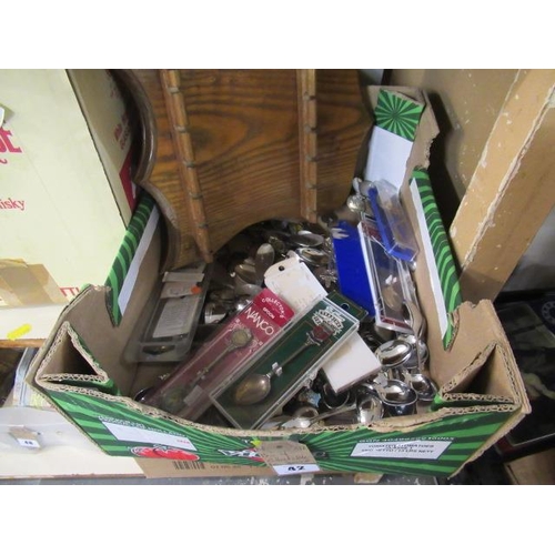 42 - BOX OF COLLECTABLE TEA SPOONS