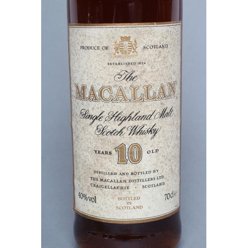 109 - 1 bottle The Macallan 10 year old Single Highland malt whisky, 40% vol.