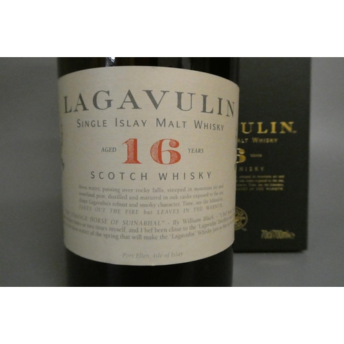 132 - 1 bottle Lagavulin 16 year old single Islay malt whisky, boxed (Est. plus 24% premium inc. VAT)