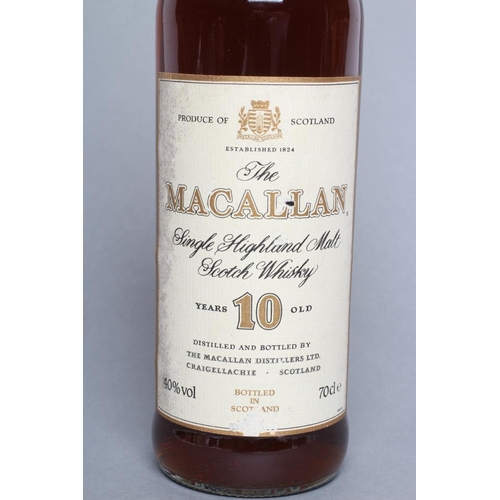 170 - 1 bottle The Macallan 10 year old Single Highland malt whisky, 40% vol. (Est. plus 24% premium inc. ... 